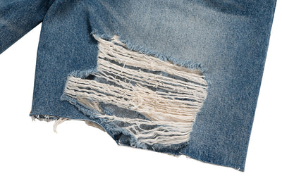 IAC | Distressed denim loose shorts