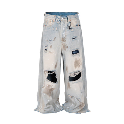 IAC | DIRTY EARTH DISTRESSED BAGGY JEANS