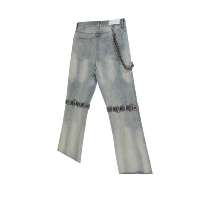 IAC | Johnny Blaze leather chain denim pants