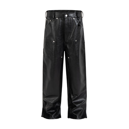 IAC | LEATHER CARPENTER PANTS