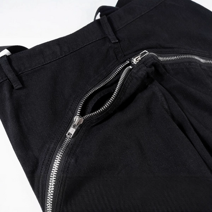 IAC | Full zipper flared denim