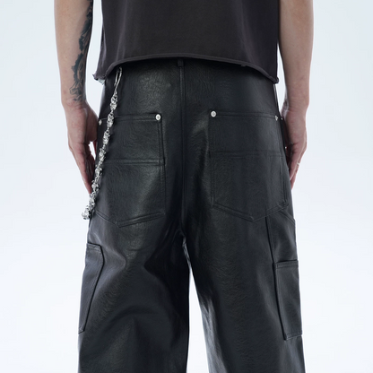IAC | LEATHER CARPENTER PANTS
