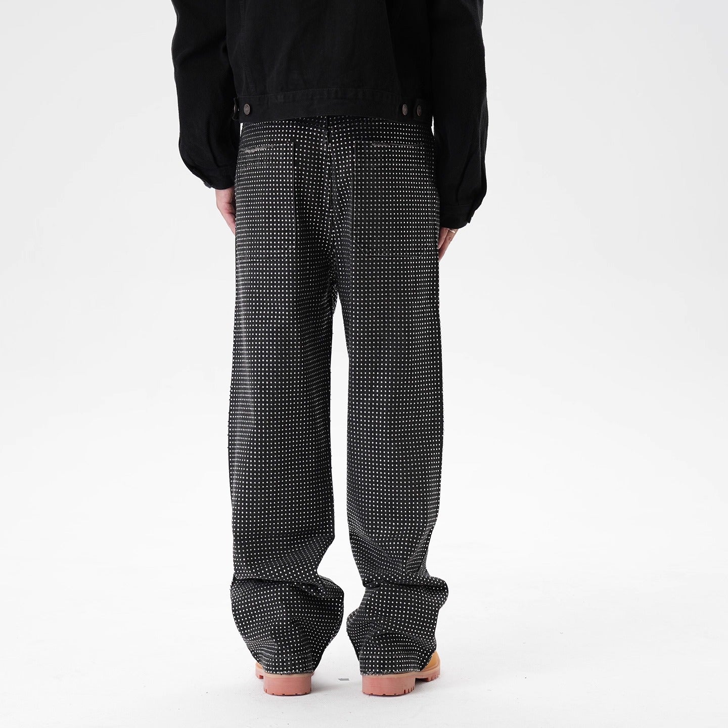 IAC | Rhinestone Flower Baggy Pants