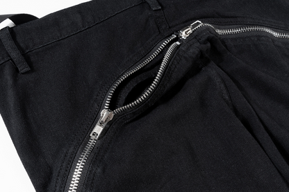 IAC | Full zipper flared denim