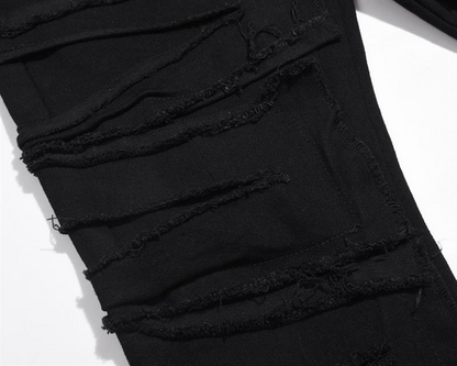 IAC | DISTRESSED BLACK PANTS