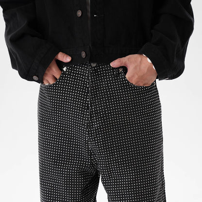 IAC | Rhinestone Flower Baggy Pants