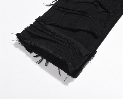 IAC | DISTRESSED BLACK PANTS