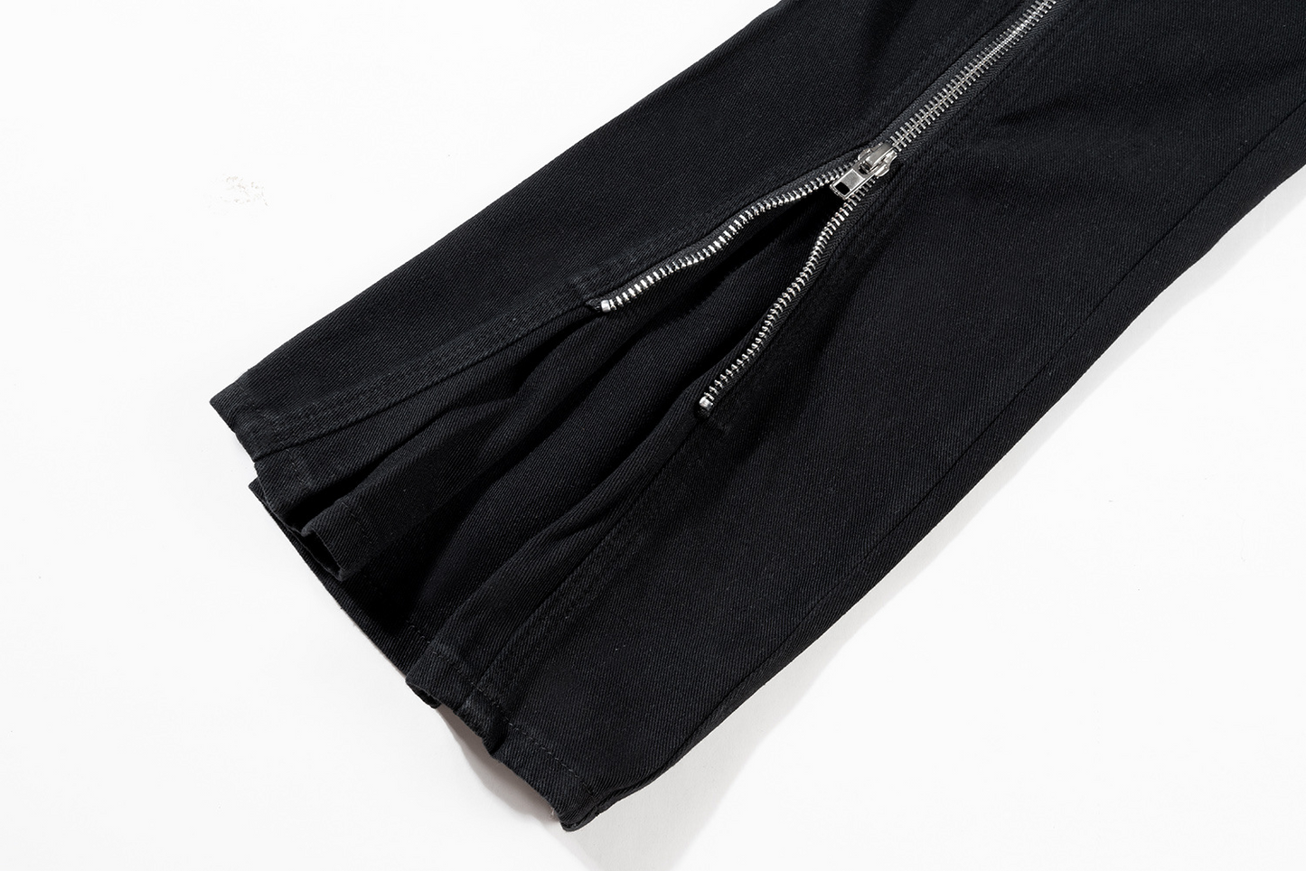 IAC | Full zipper flared denim