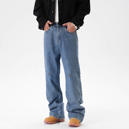 IAC | Rhinestone Flower Baggy Pants