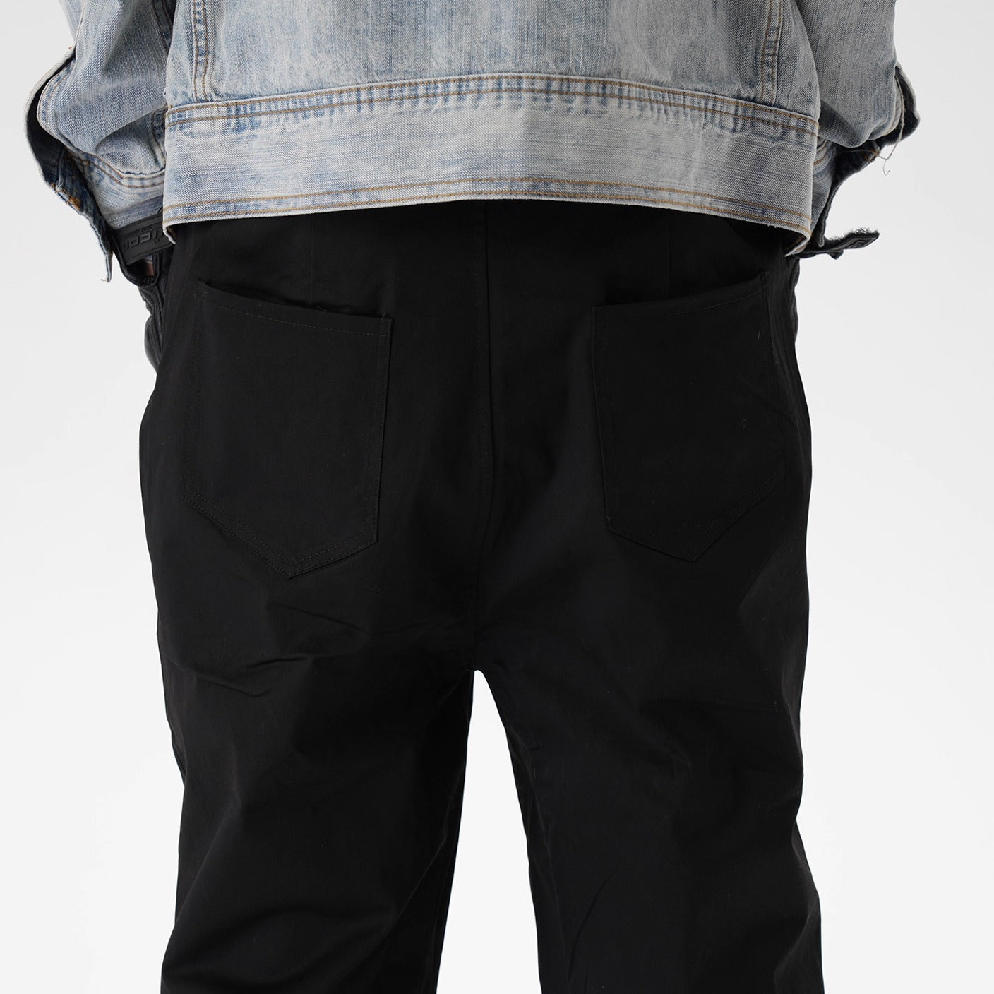 IAC | Black high cross denim pants