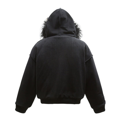 IAC | PLUSH AND FUR BOMBER JACKET