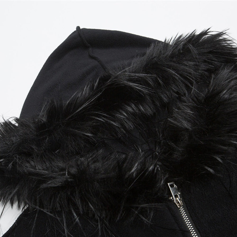 IAC | PLUSH AND FUR BOMBER JACKET