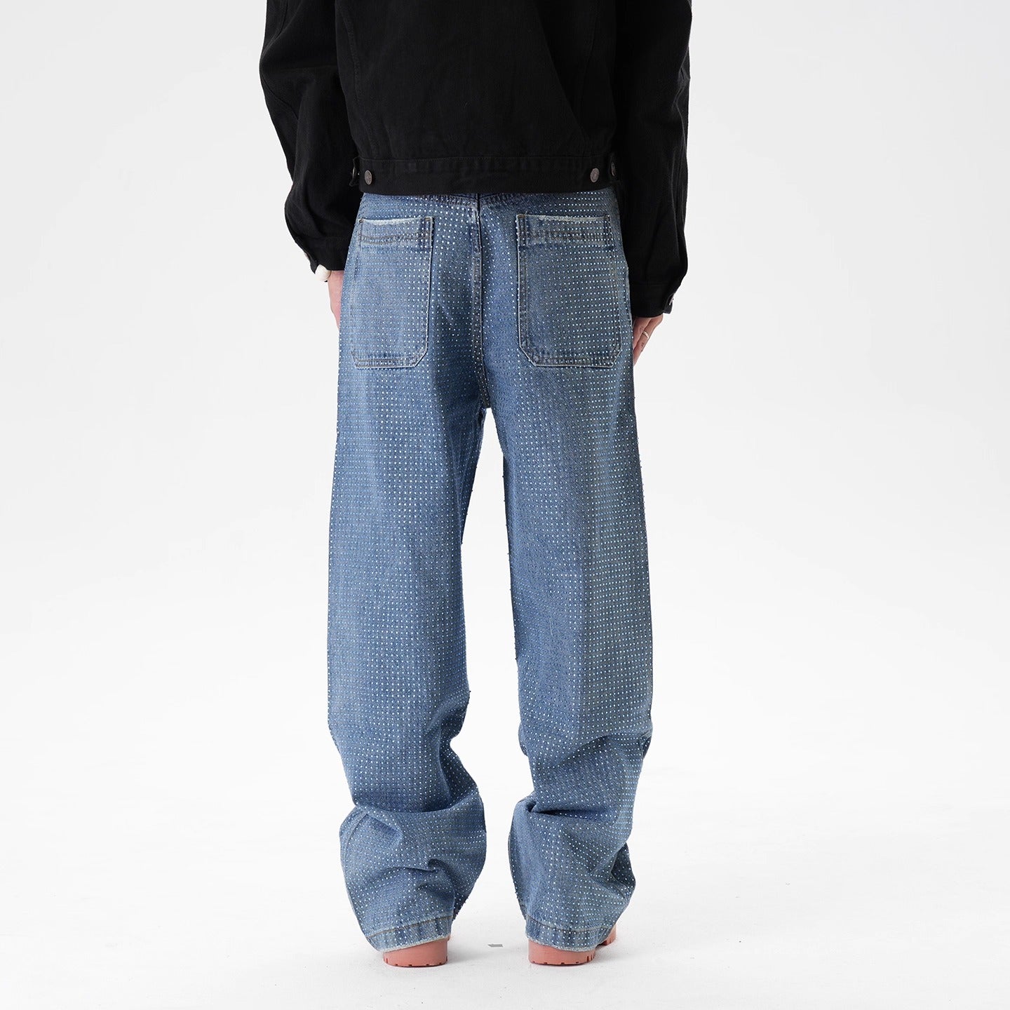 IAC | Rhinestone Flower Baggy Pants