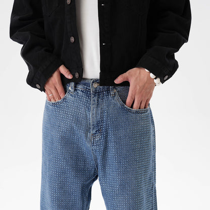 IAC | Rhinestone Flower Baggy Pants