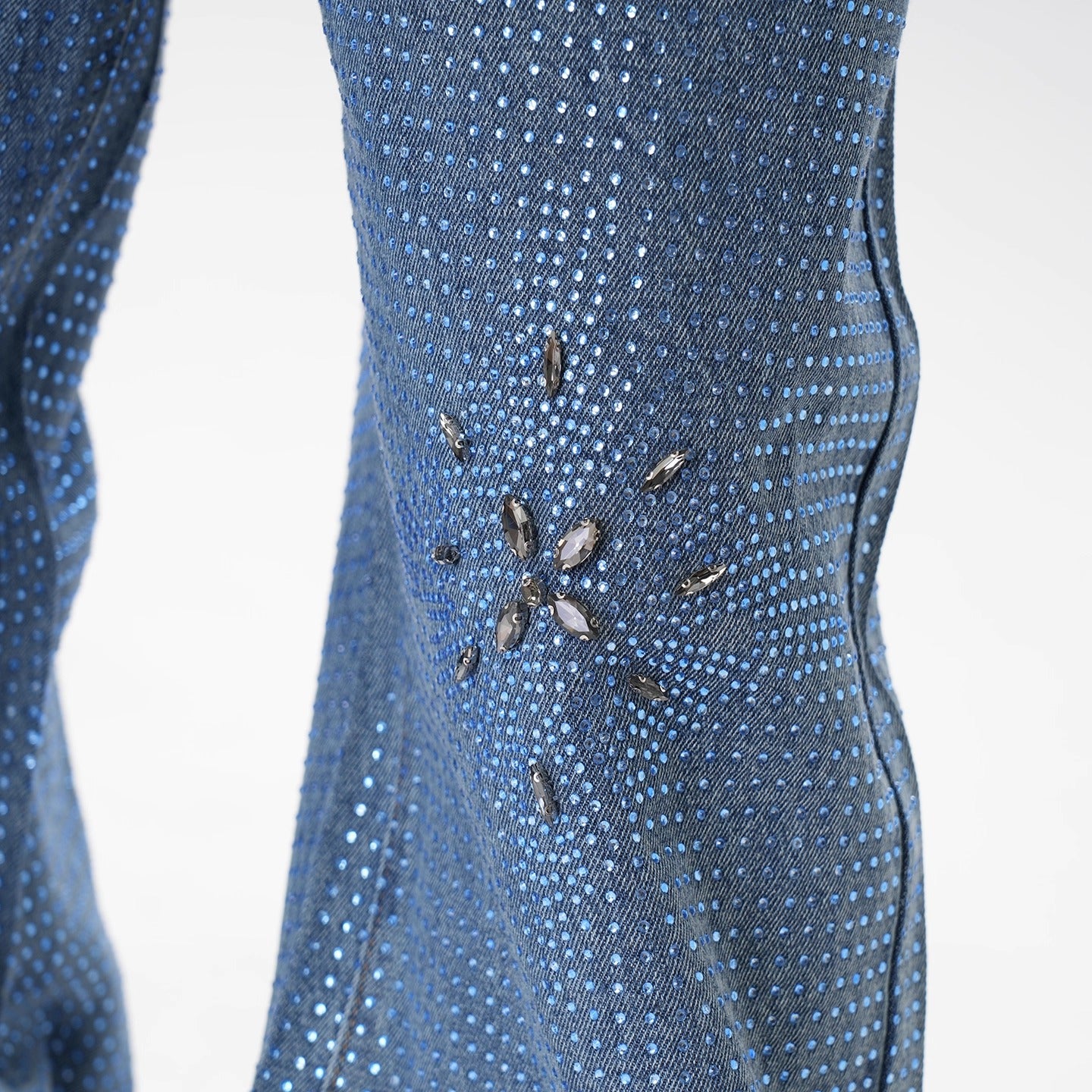 IAC | Rhinestone Flower Baggy Pants