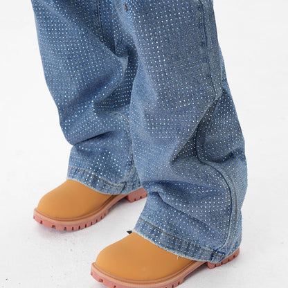 IAC | Rhinestone Flower Baggy Pants