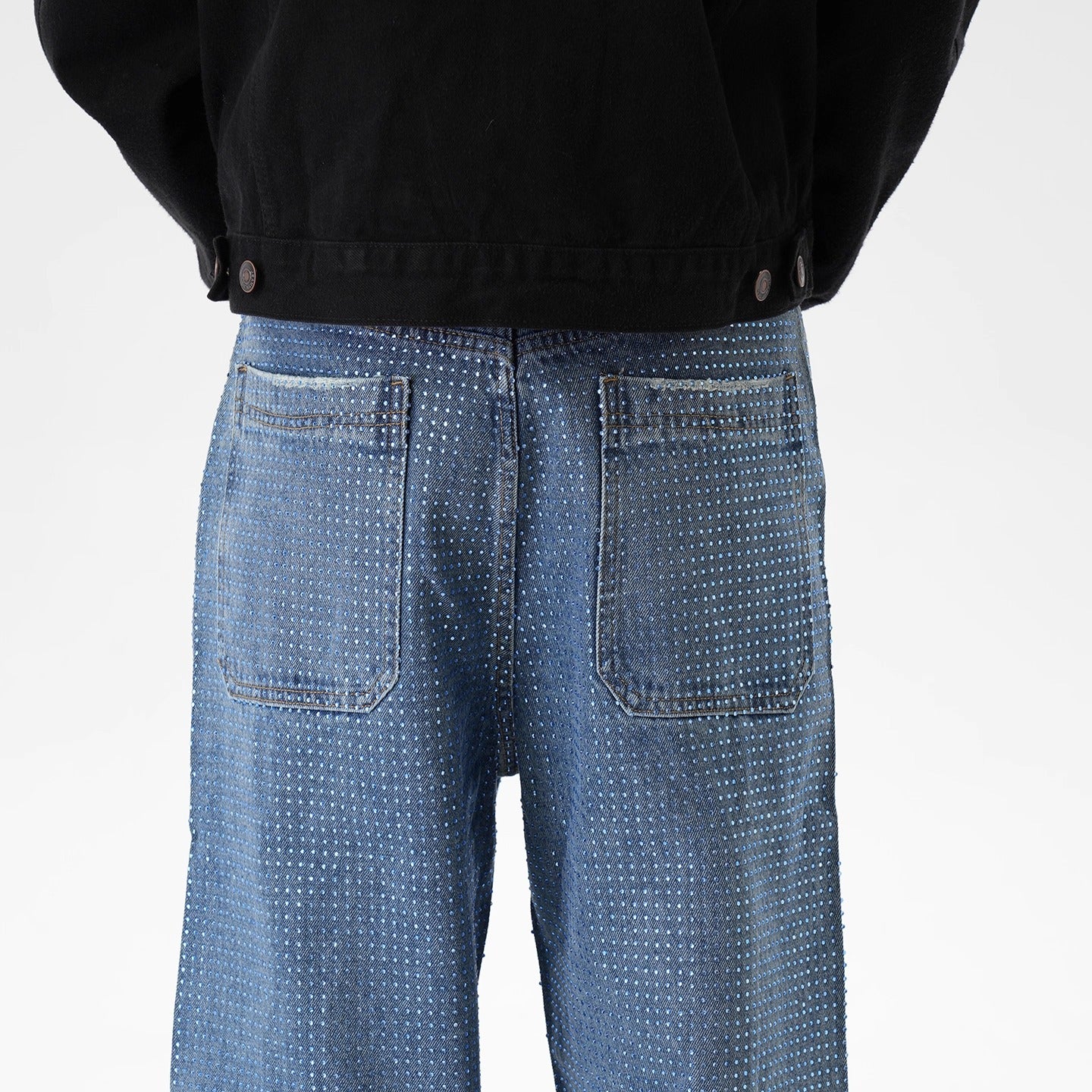 IAC | Rhinestone Flower Baggy Pants