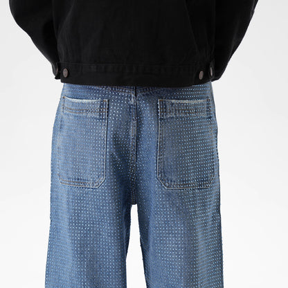 IAC | Rhinestone Flower Baggy Pants