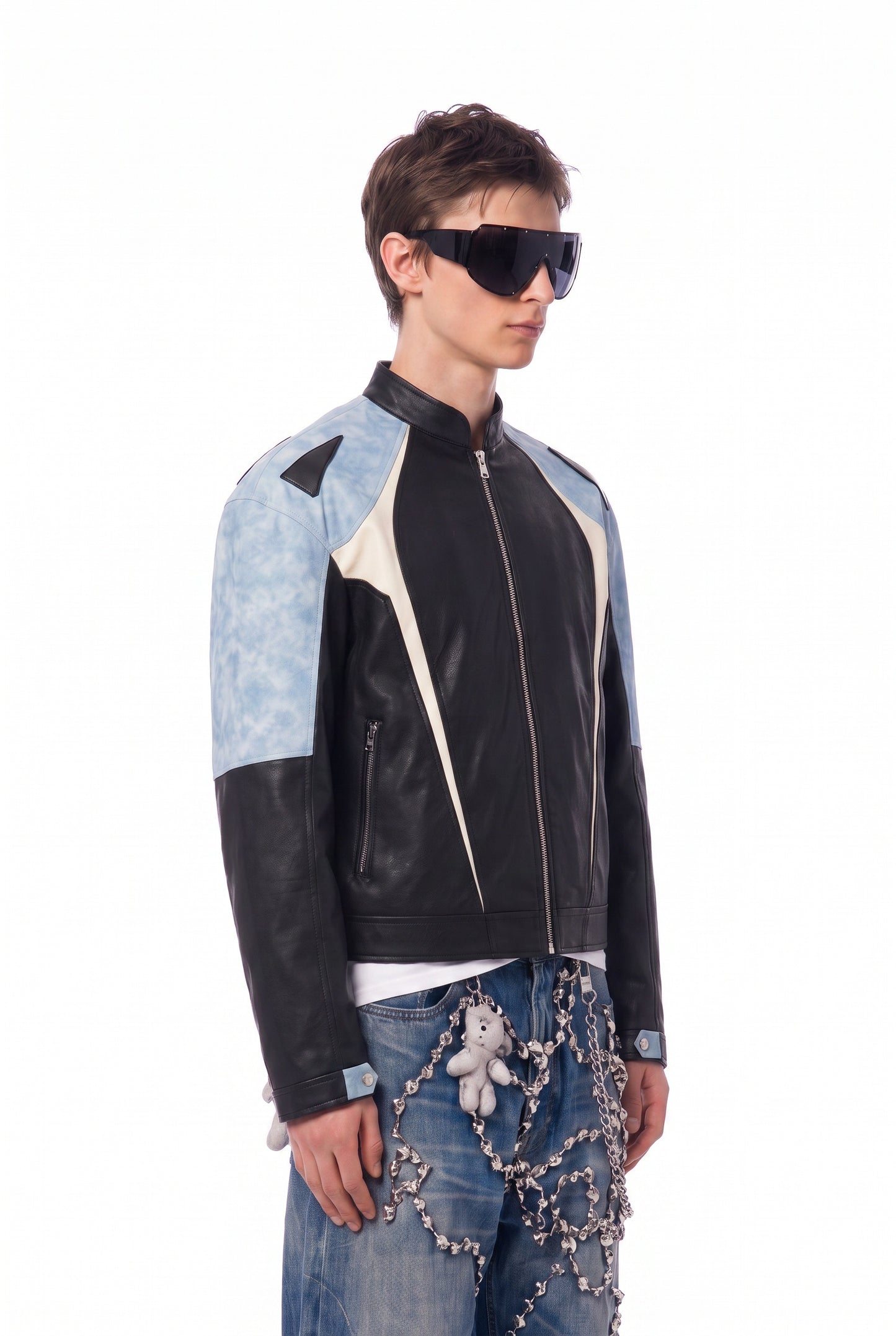 IAC | Leather zipper jacket
