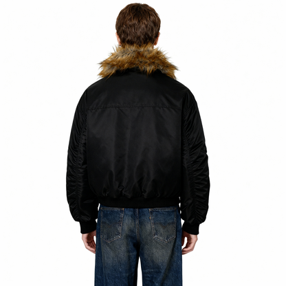 IAC | I AM SEX Fur Bomber jacket