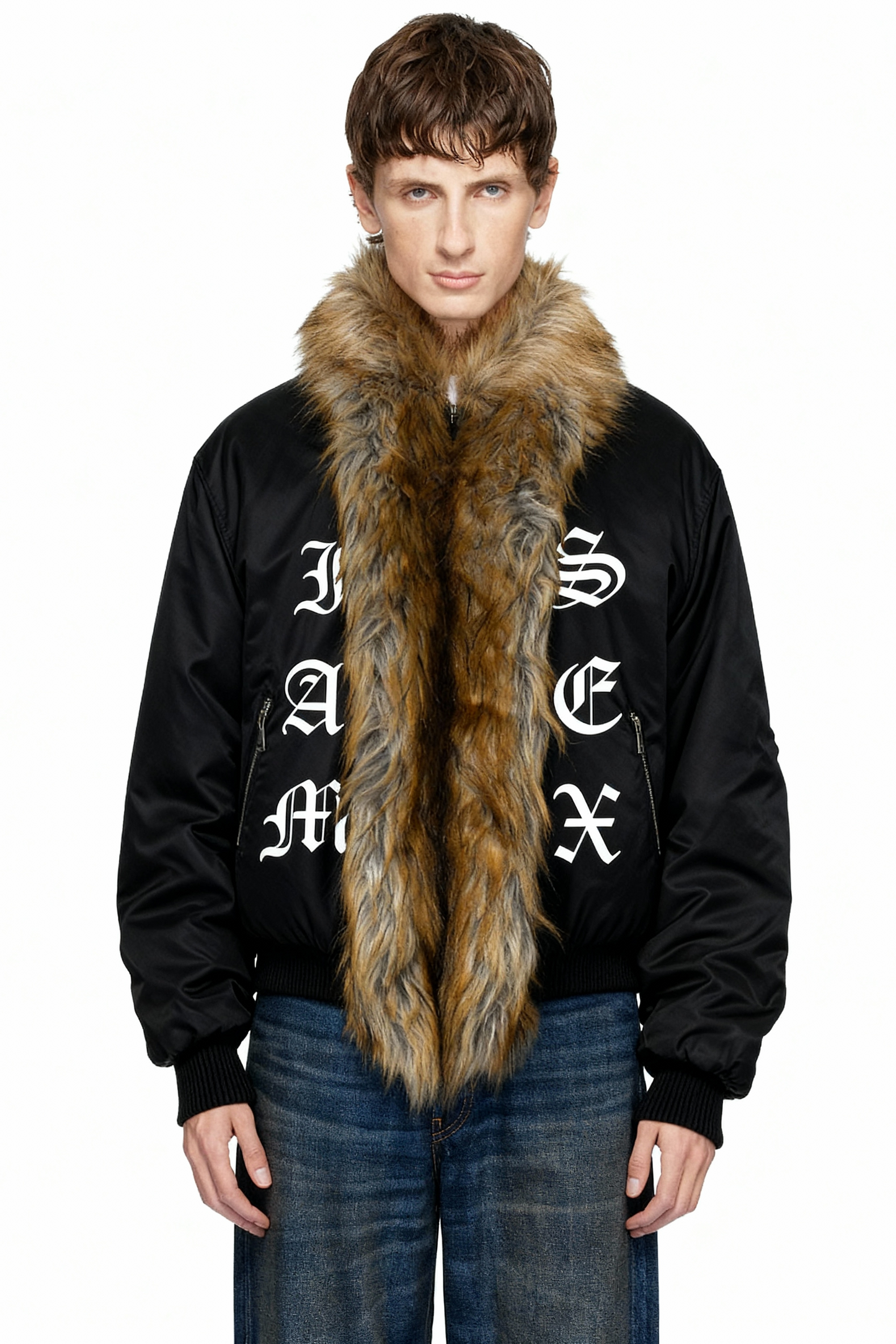IAC | I AM SEX Fur Bomber jacket