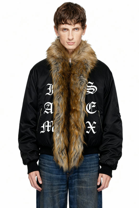 IAC | I AM SEX Fur Bomber jacket