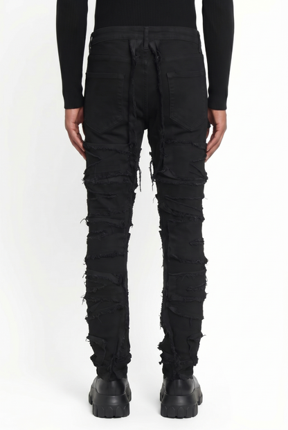 IAC | DISTRESSED BLACK PANTS