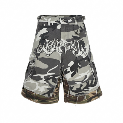 IAC | DOUBLE WHITE CAMO SHORTS I AM SEX