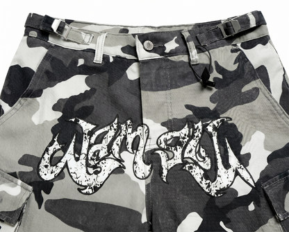 IAC | DOUBLE WHITE CAMO SHORTS I AM SEX