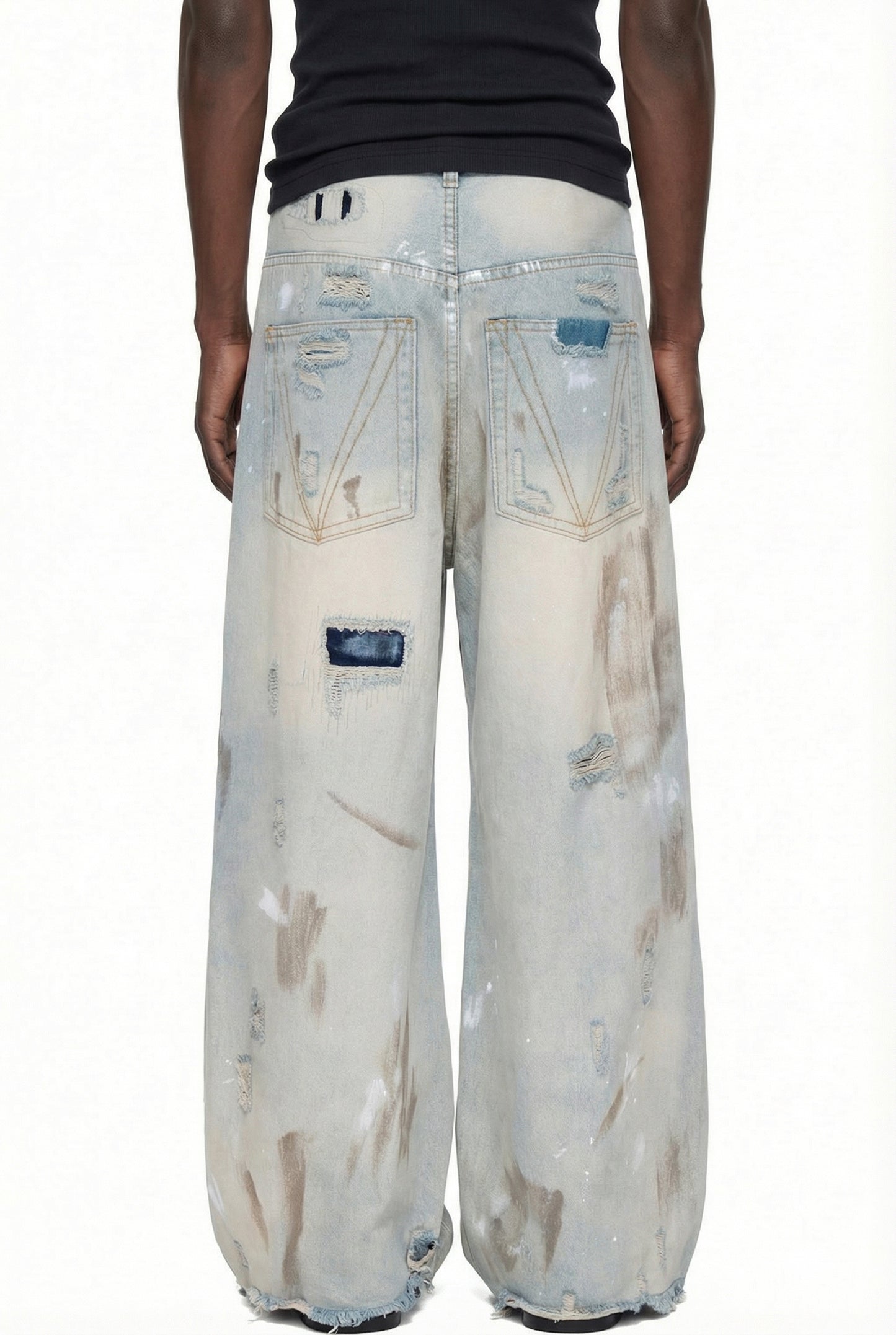 IAC | DIRTY EARTH DISTRESSED BAGGY JEANS