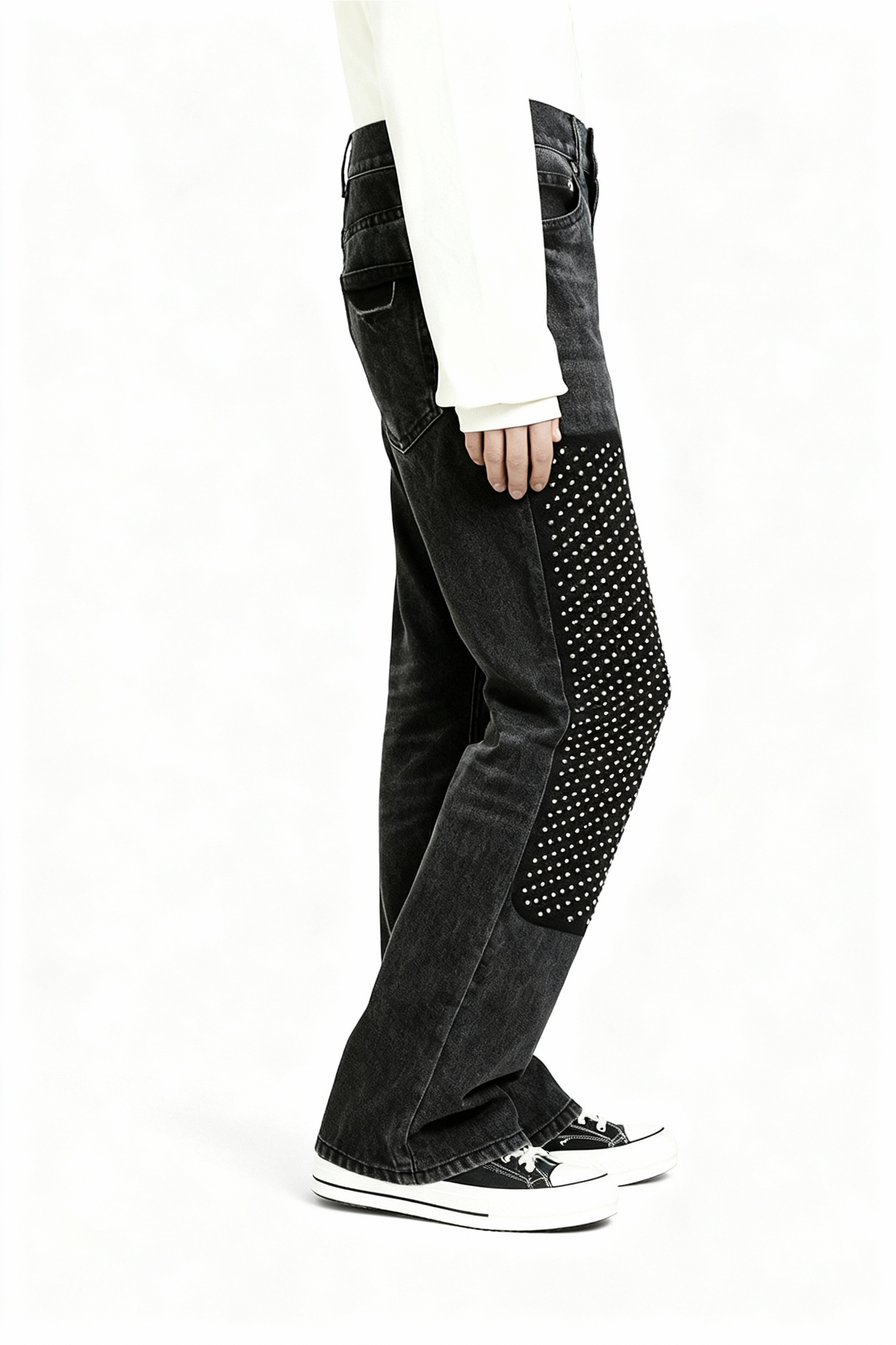 IAC | STARRY RIDER FLARED BLACK JEANS