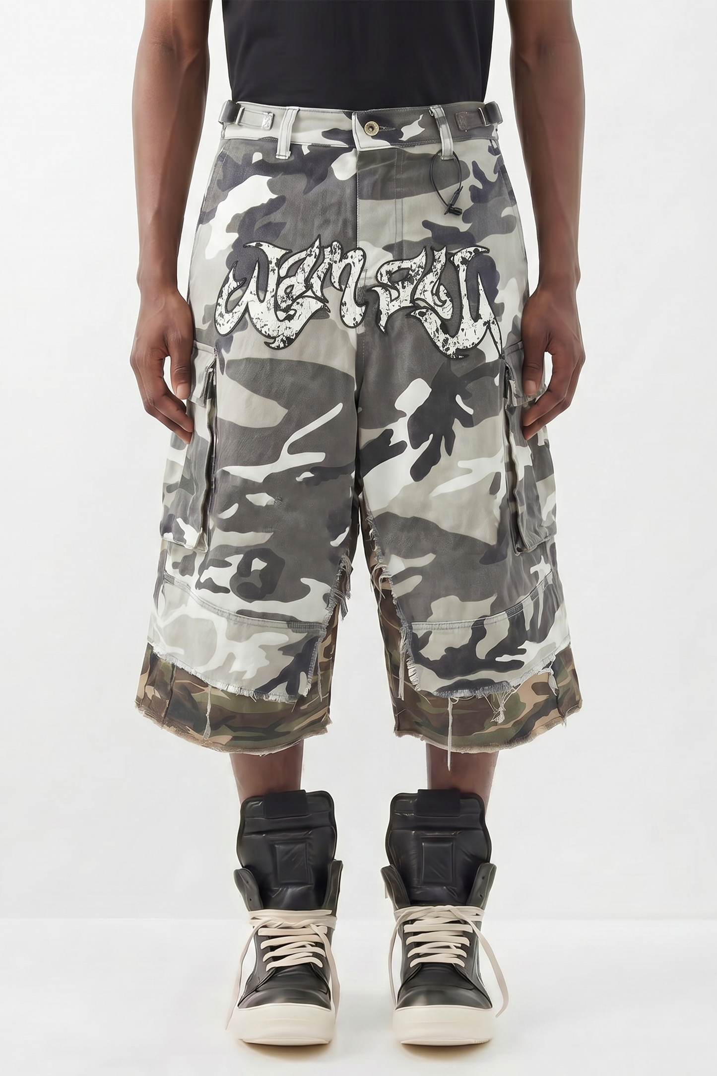 IAC | DOUBLE WHITE CAMO SHORTS I AM SEX