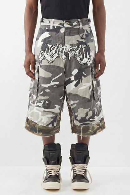 IAC | DOUBLE WHITE CAMO SHORTS I AM SEX
