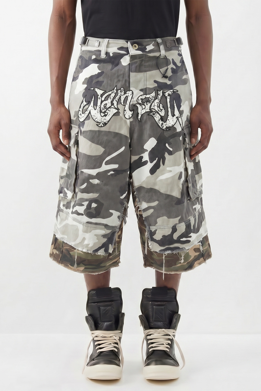 IAC | DOUBLE WHITE CAMO SHORTS I AM SEX
