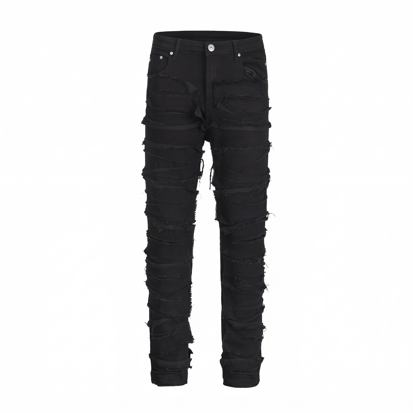 IAC | DISTRESSED BLACK PANTS