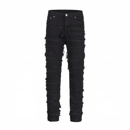 IAC | DISTRESSED BLACK PANTS