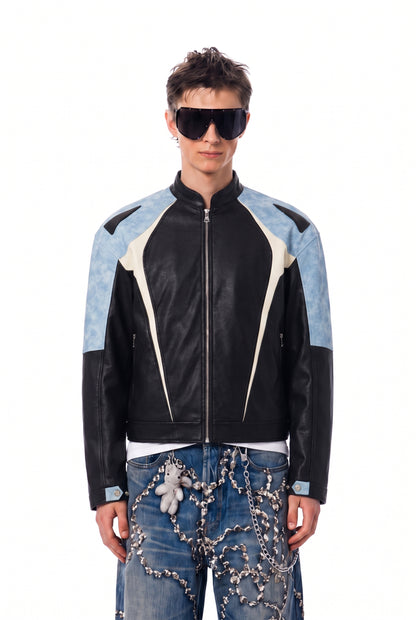 IAC | Leather zipper jacket