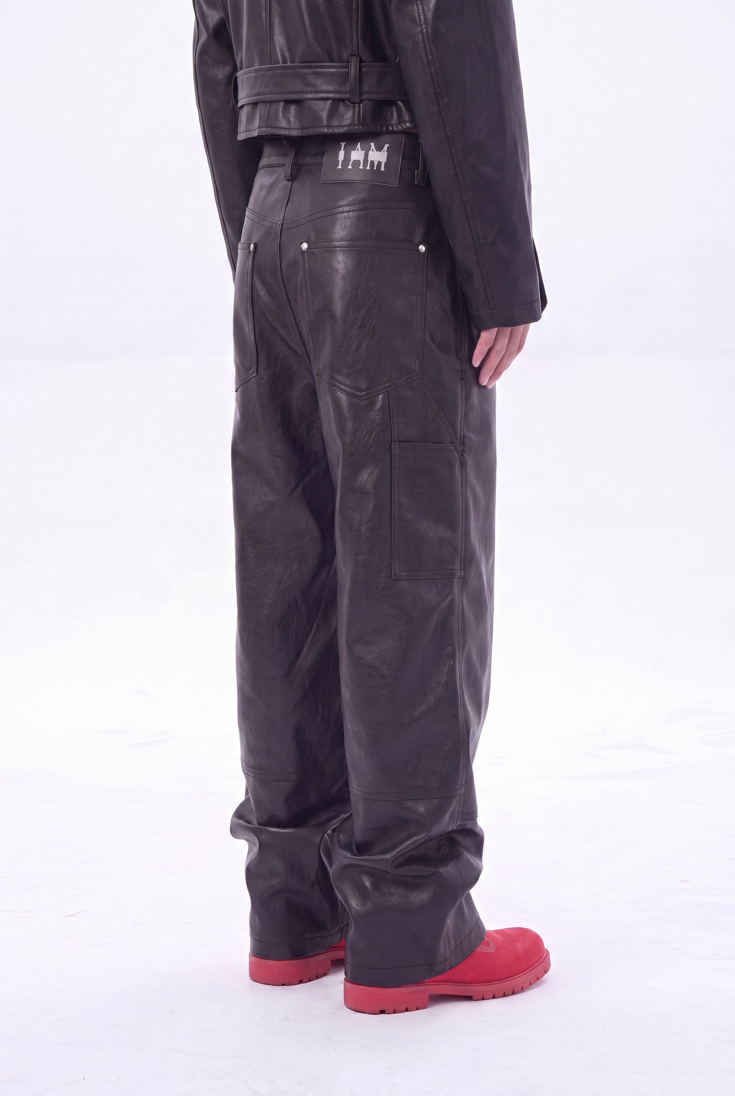 IAC | LEATHER CARPENTER PANTS