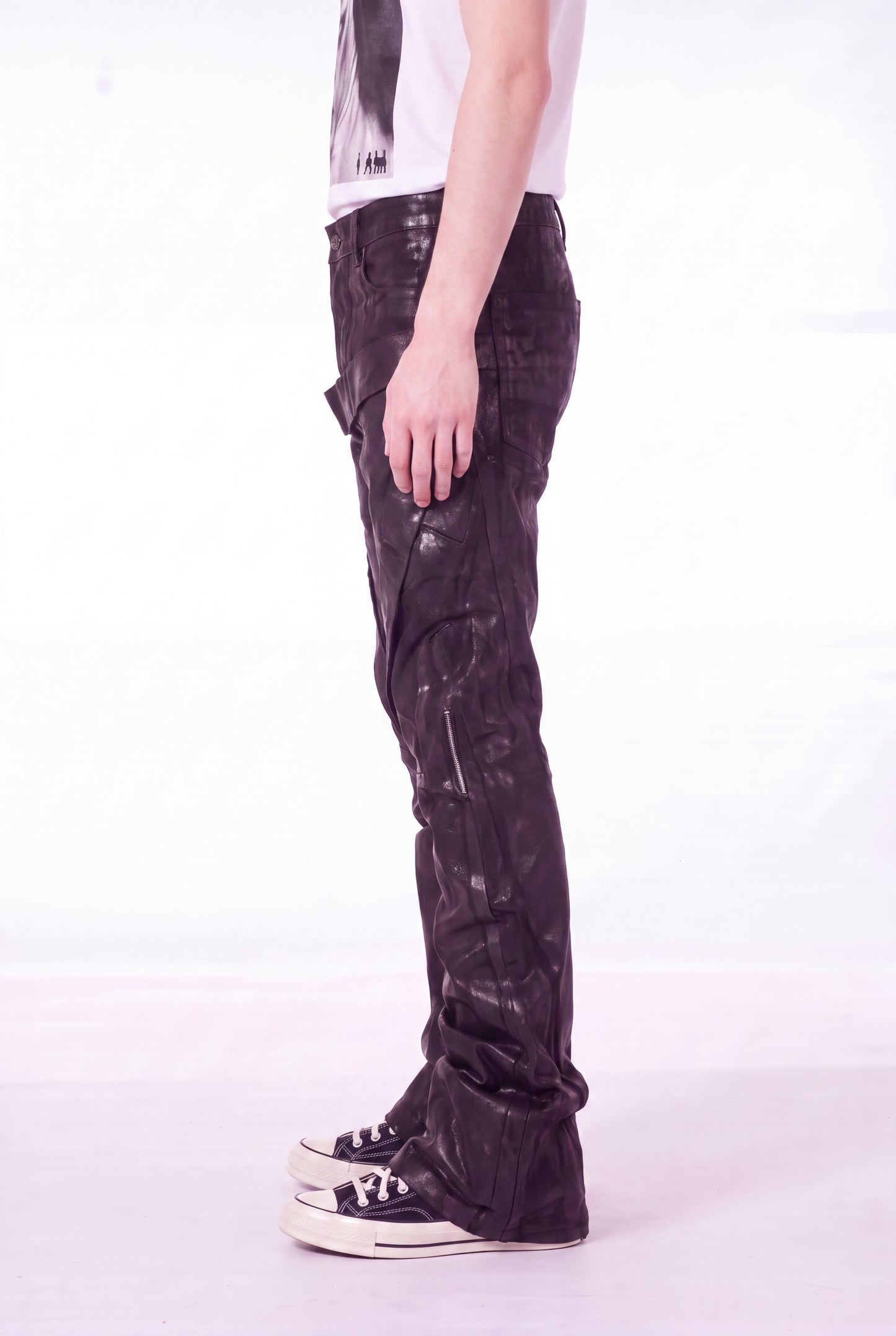 IAC | WAXED BELTED JEANS