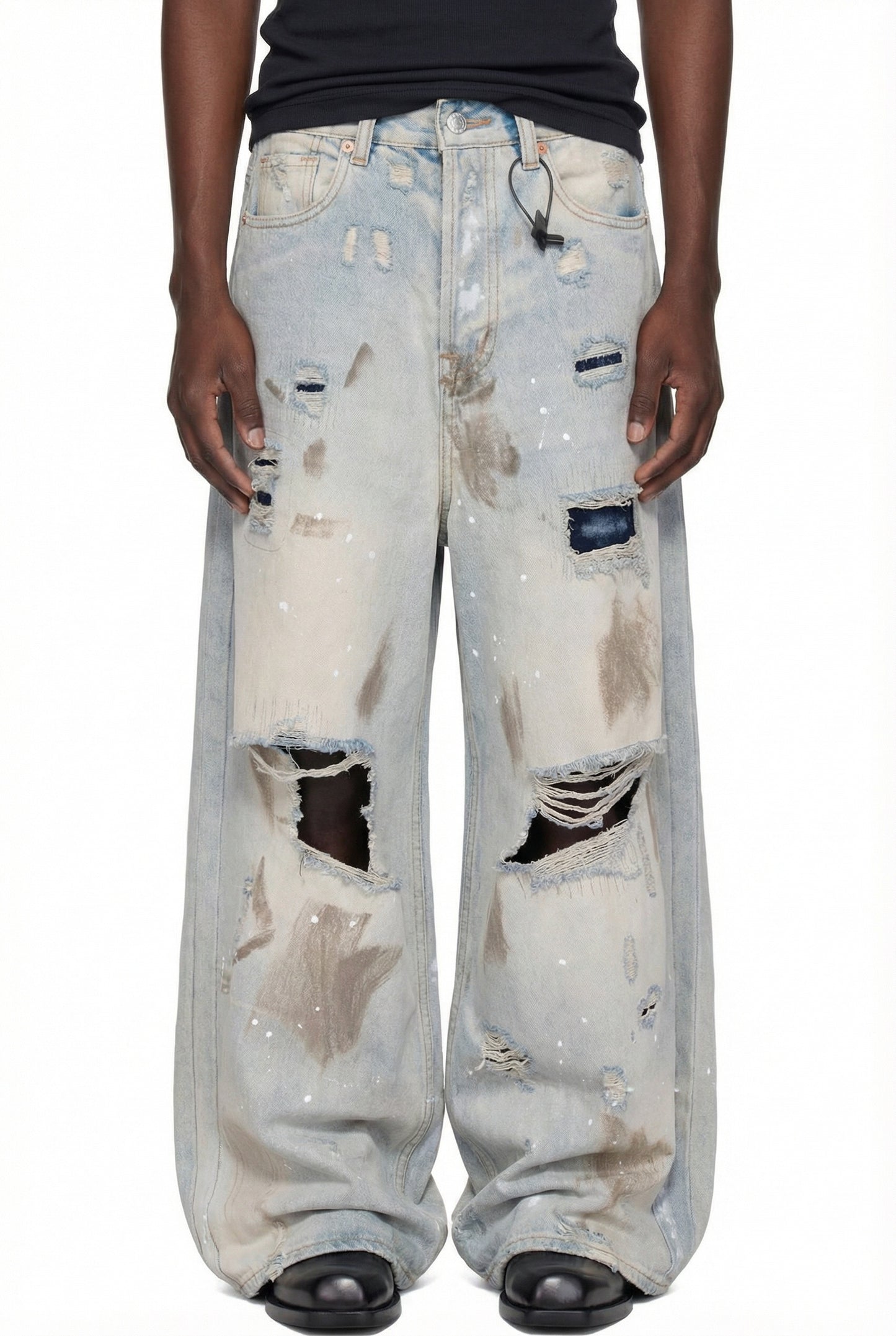 IAC | DIRTY EARTH DISTRESSED BAGGY JEANS