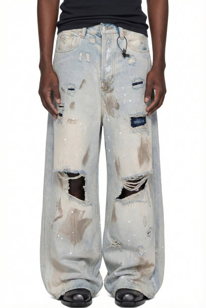 IAC | DIRTY EARTH DISTRESSED BAGGY JEANS