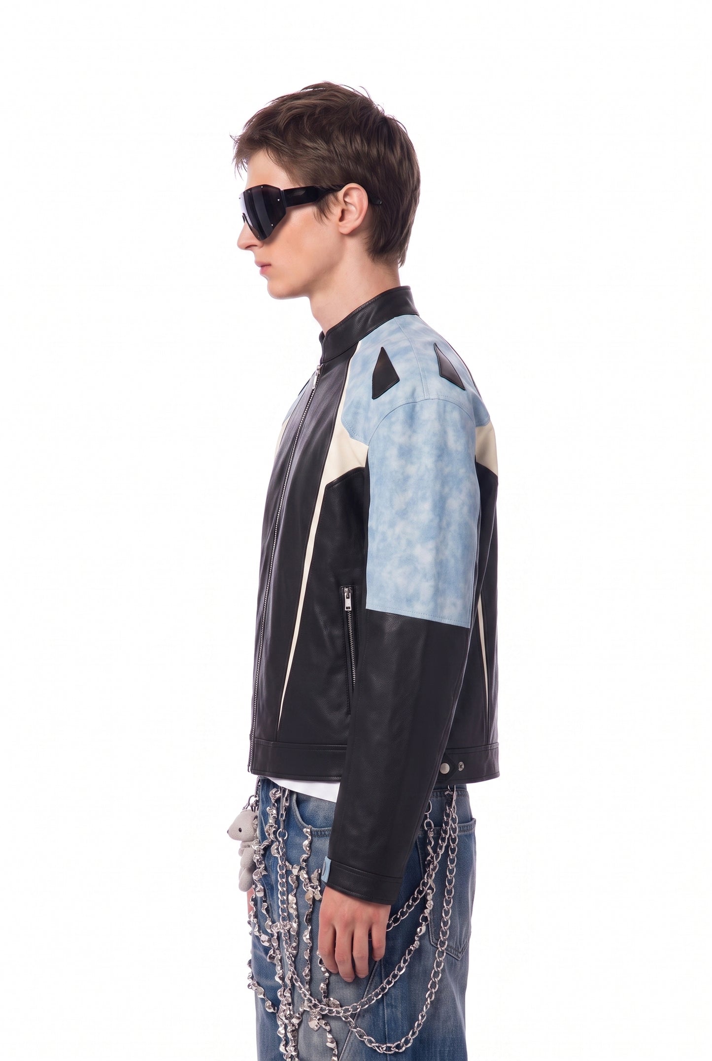 IAC | Leather zipper jacket