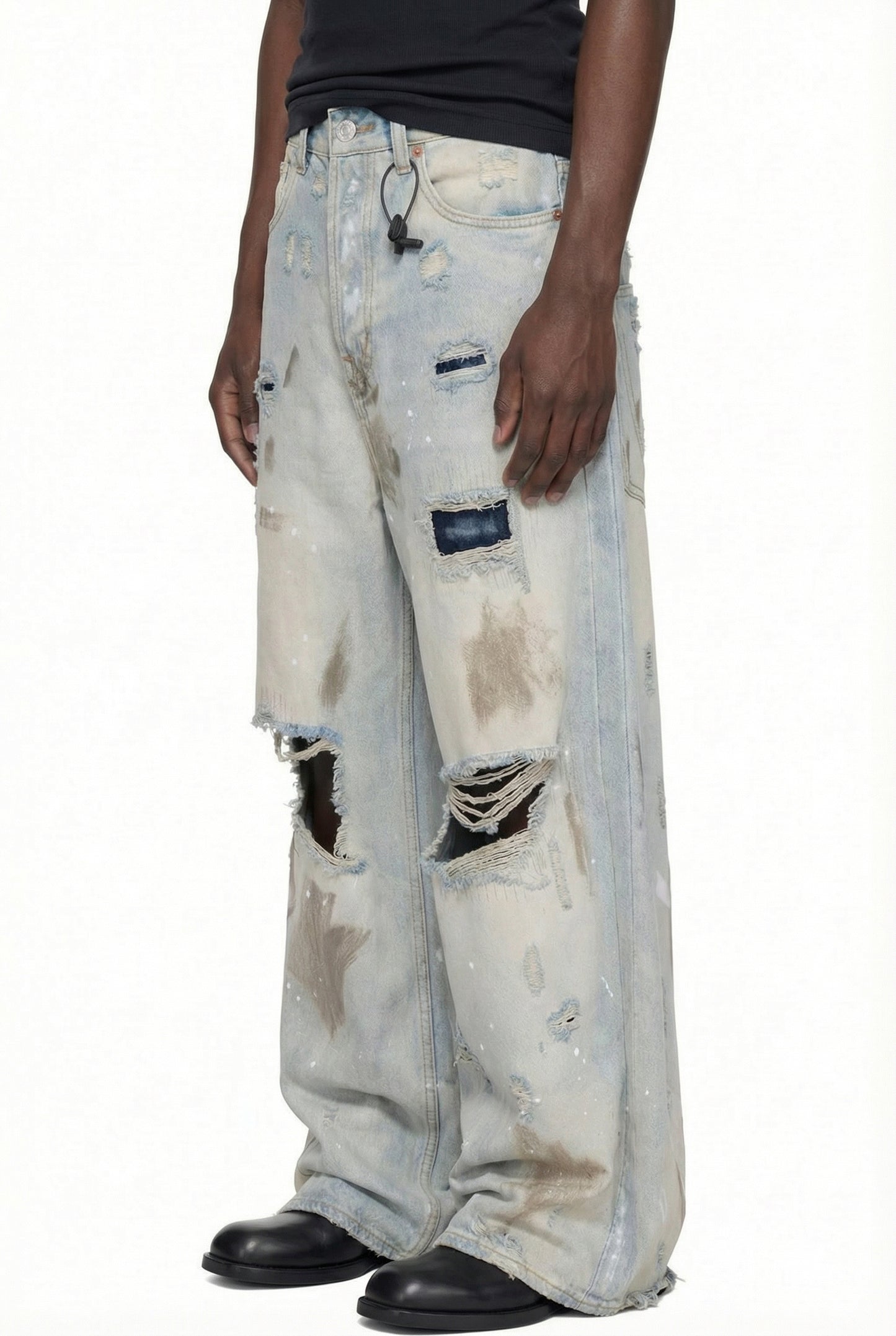 IAC | DIRTY EARTH DISTRESSED BAGGY JEANS