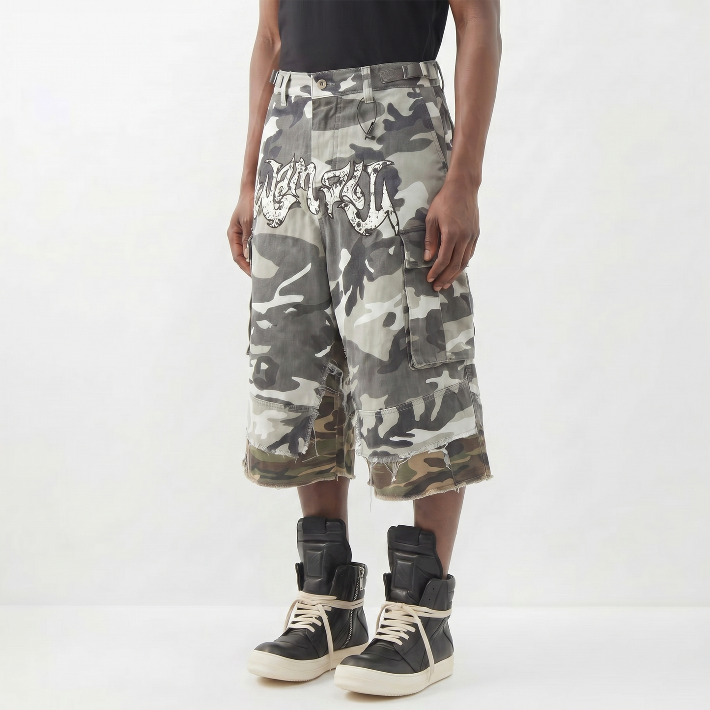 IAC | DOUBLE WHITE CAMO SHORTS I AM SEX