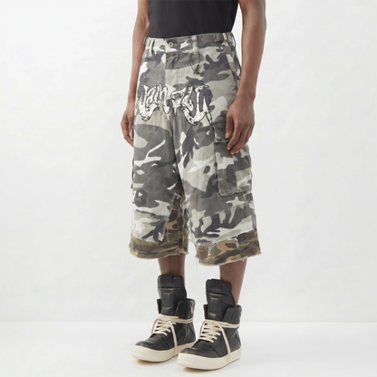 IAC | DOUBLE WHITE CAMO SHORTS I AM SEX