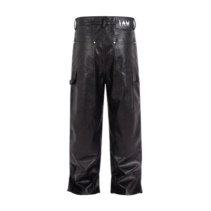 IAC | LEATHER CARPENTER PANTS