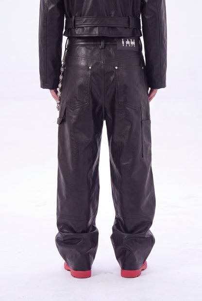 IAC | LEATHER CARPENTER PANTS