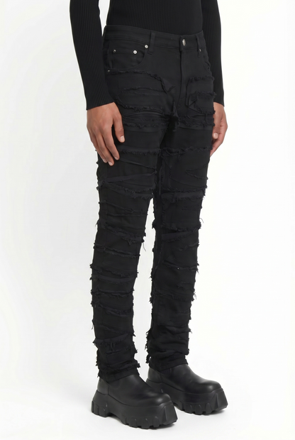 IAC | DISTRESSED BLACK PANTS