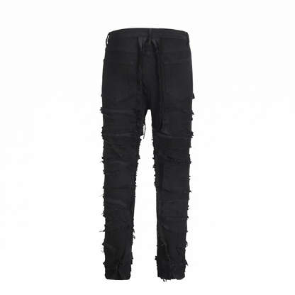 IAC | DISTRESSED BLACK PANTS